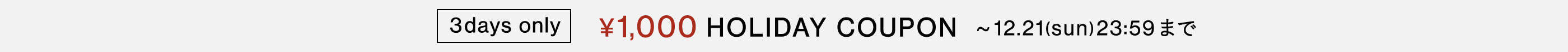 ホリデークーポンプレゼントキャンペーン