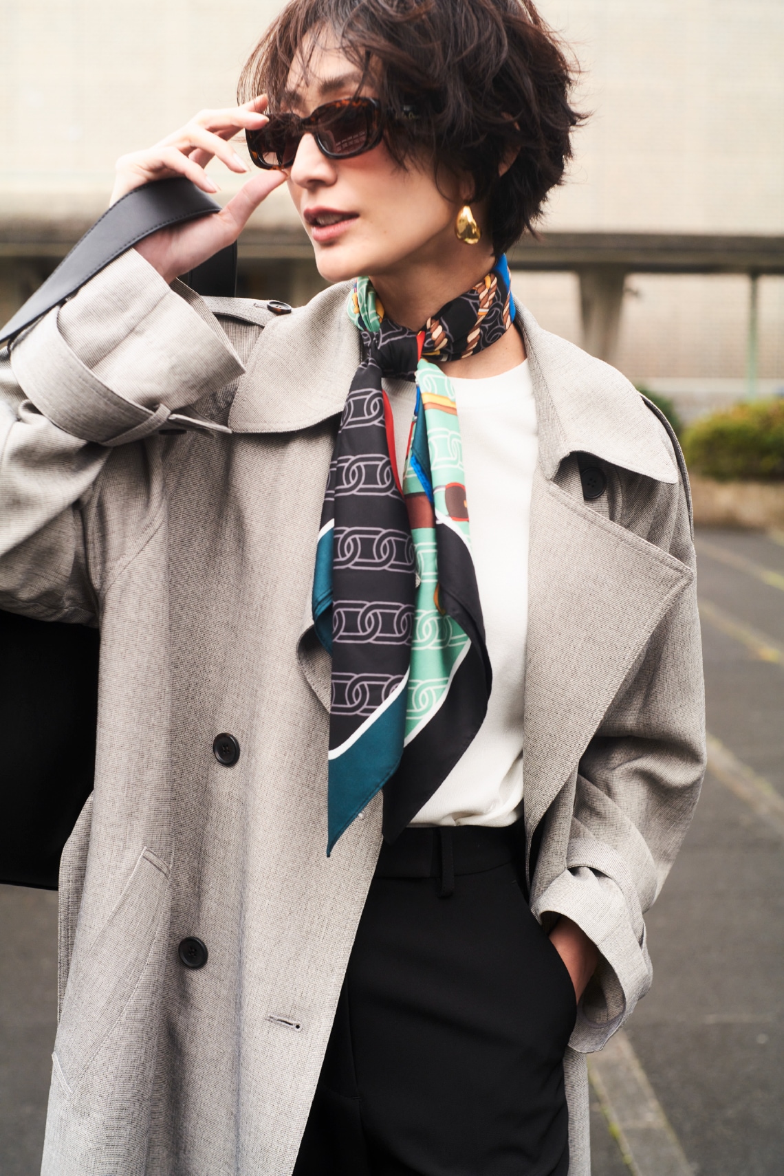 同コーディネートの上半身アップ