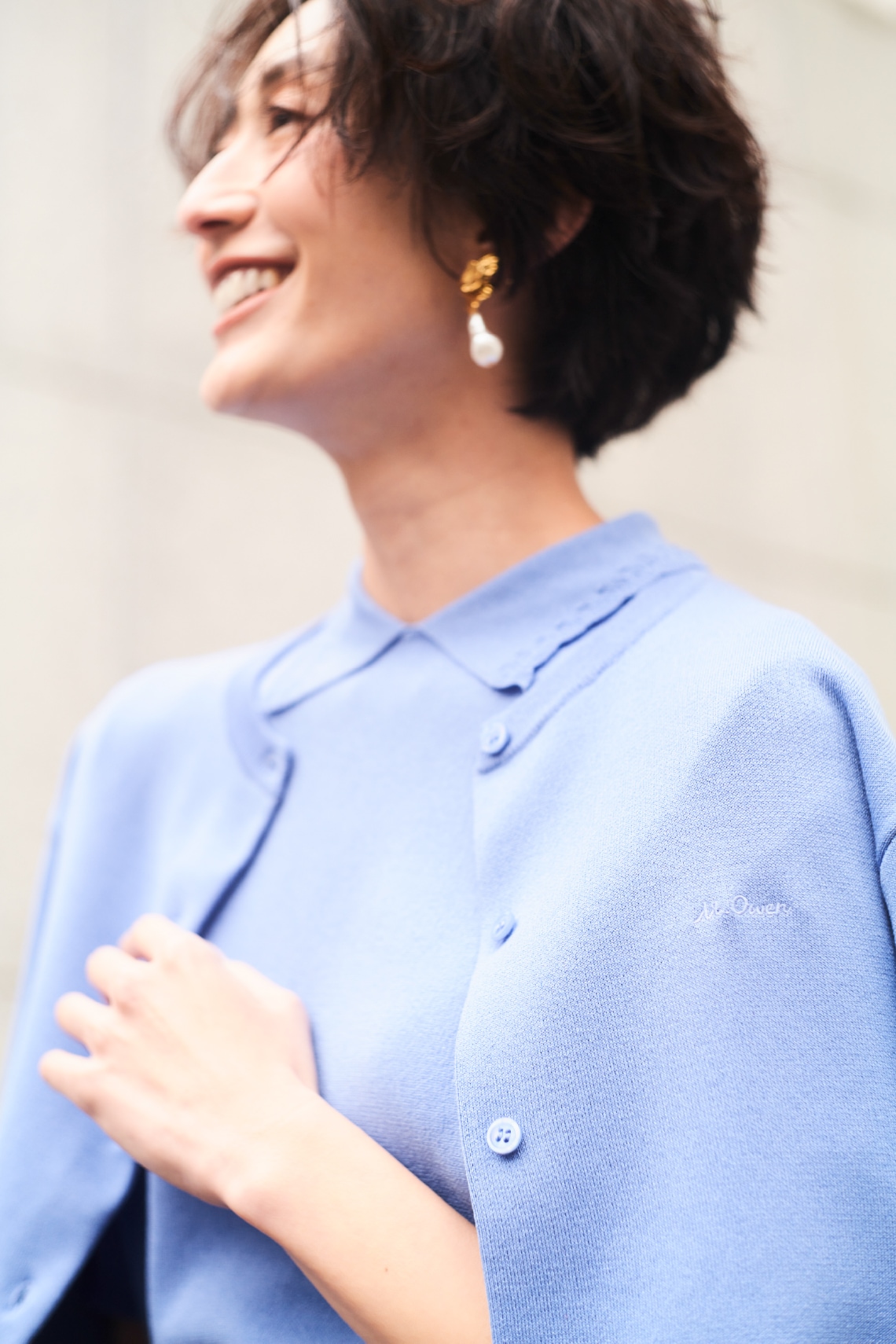 同コーディネートのバストアップ写真