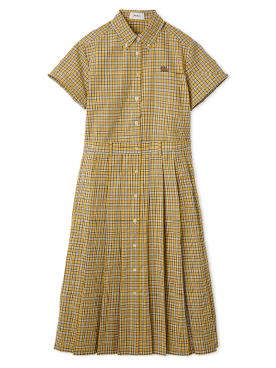 プリーツシャツワンピース