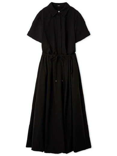 リネン混バルーンシャツワンピース