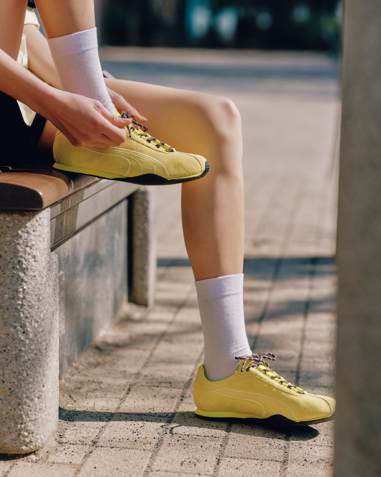 同コーディネートの足元アップ