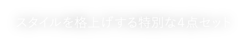 スタイルを格上げする特別な４点セット