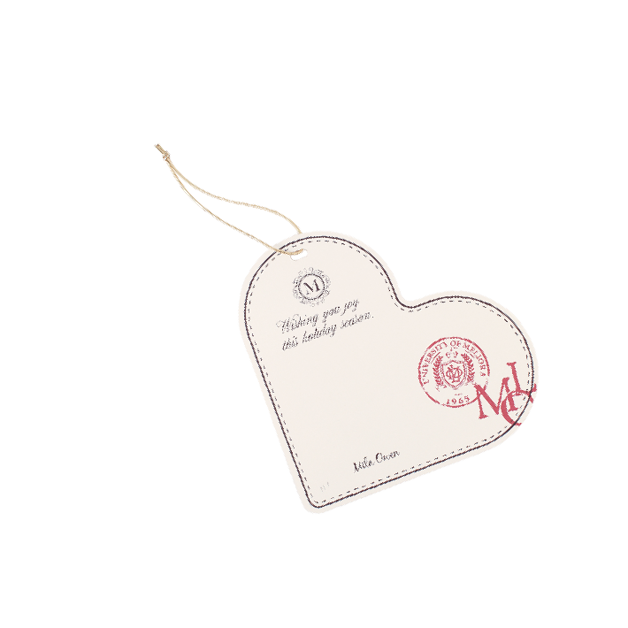 ホリデーシーズンの紙袋チャーム裏