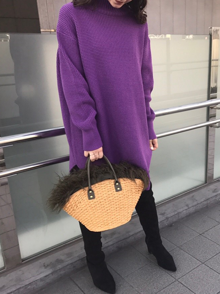 ミラオーウェン　ダッフルコート　紫 Mila Owen ロングダッフルコート 紫